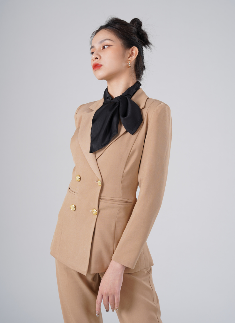  Áo Vest Nữ 4 Nút Chéo Hàn 