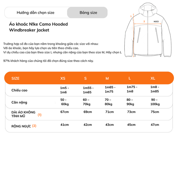 Áo Khoác Nike Camo Hooded Windbreaker Jacket