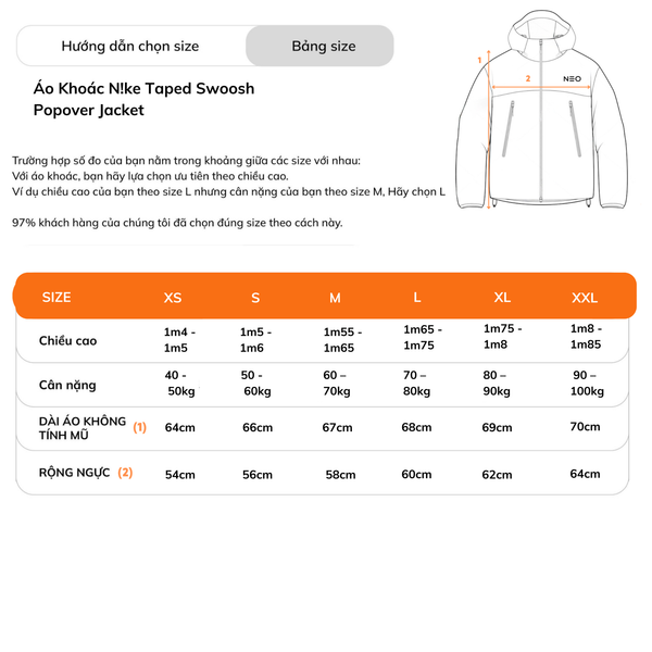 Áo Khoác Nike Taped Swoosh Popover Jacket