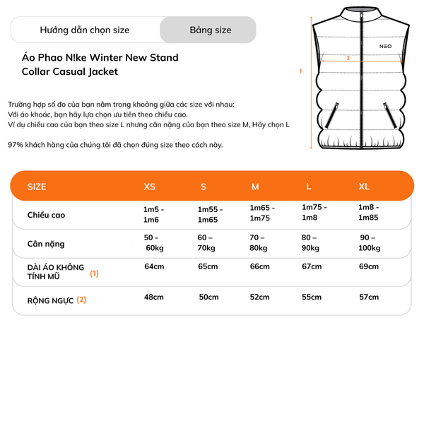 Áo Phao Nike Winter New Stand Collar Casual Jacket