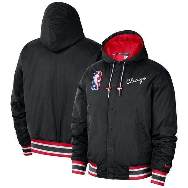 Áo Phao Nike Chicago Bulls City Edition Courtside Hooded Full-Zip Bomber Jacket