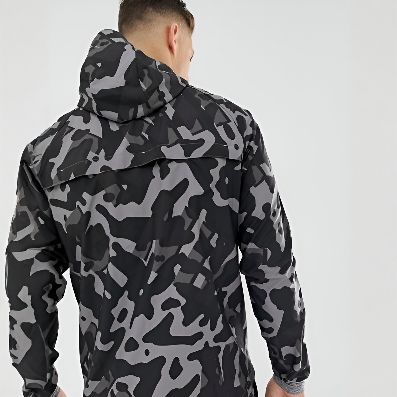 Nike essential running jacket camo hot sale