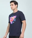 Áo Thun Nike Men Printed Round Neck Pure Cotton Blue T-Shirt