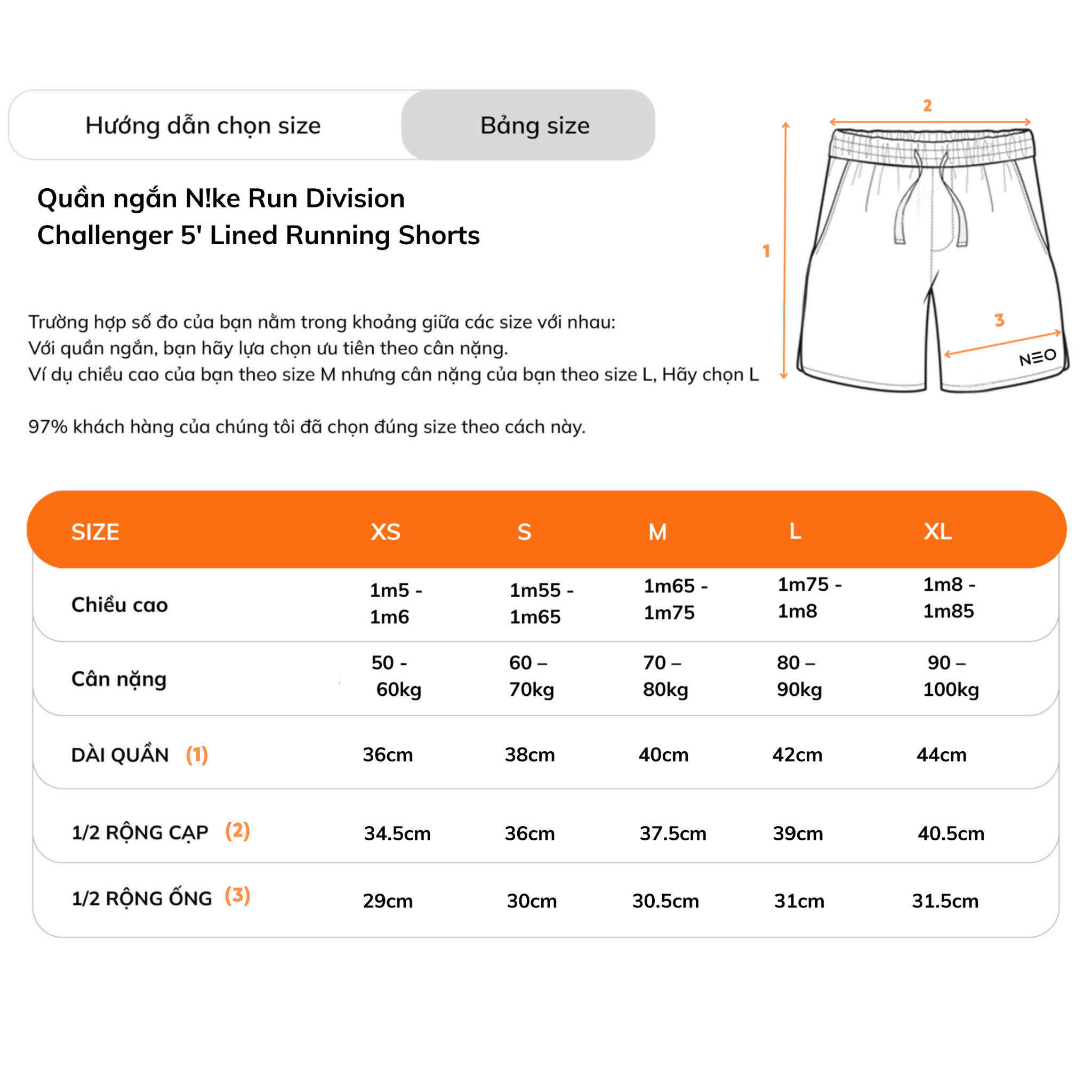 Quần ngắn Nike Run Division Challenger 5' Lined Running Shorts