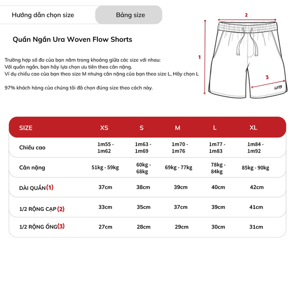 Quần Ngắn Ura Woven Flow Shorts