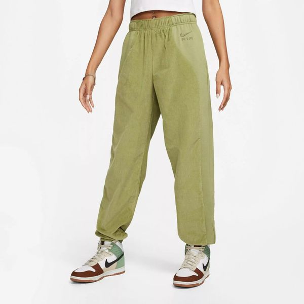 Quần Dài Nike Air Womens High Waisted Corduroy Fleece Pants Platinum