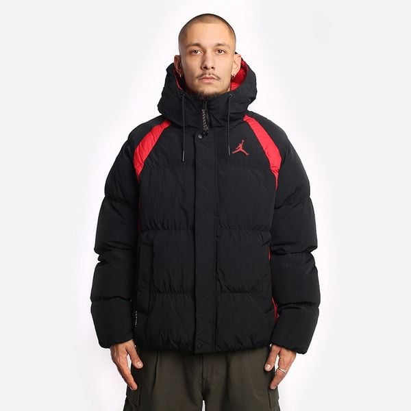 Áo Phao Air Jordan Wide Stripe Zipper Hooded Winter Jacket