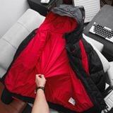 Áo Phao Air Jordan Wide Stripe Zipper Hooded Winter Jacket
