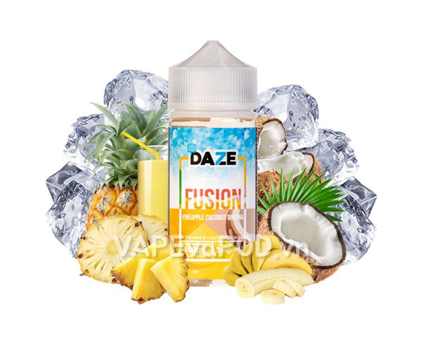 7 Daze Fusion Iced Pineapple Coconut Banana 100ml - Tinh Dầu Vape