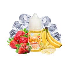 Wet Salt Tropical Fusion Strawberry Banana Ice 30ml - Tinh Dầu Pod