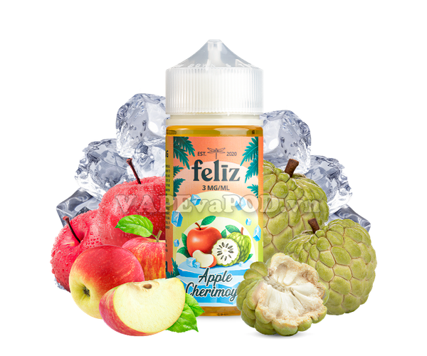 Feliz Fruit Apple Cherimoya 100ml - Tinh Dầu Vape Mỹ