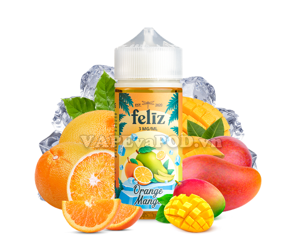 Feliz Fruit Orange Mango 100ml - Tinh Dầu Vape Mỹ