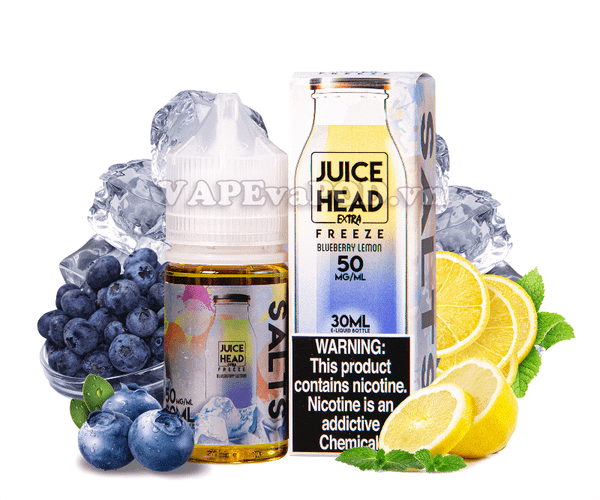 Juice Head Salts Extra Freeze Blueberry Lemon 30ml - Tinh Dầu Pod