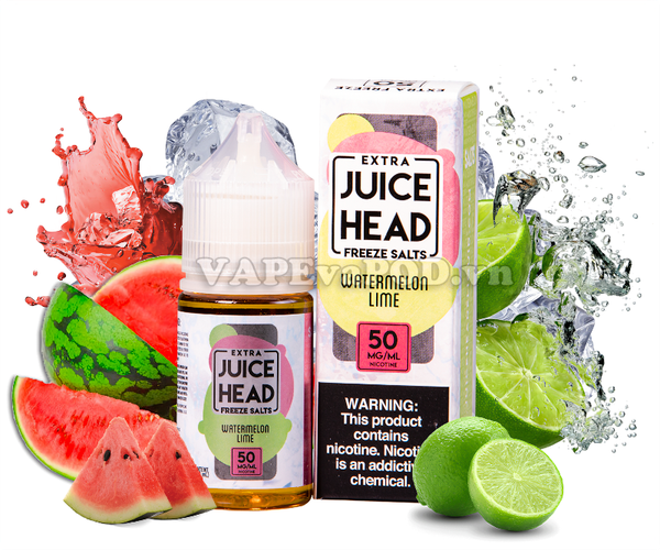 Juice Head Salts Extra Freeze Watermelon Lime 30ml - Tinh Dầu Pod