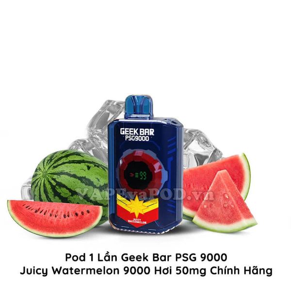 Geek Bar PSG 9000 Juicy Watermelon - Pod 1 Lần 9000 Hơi