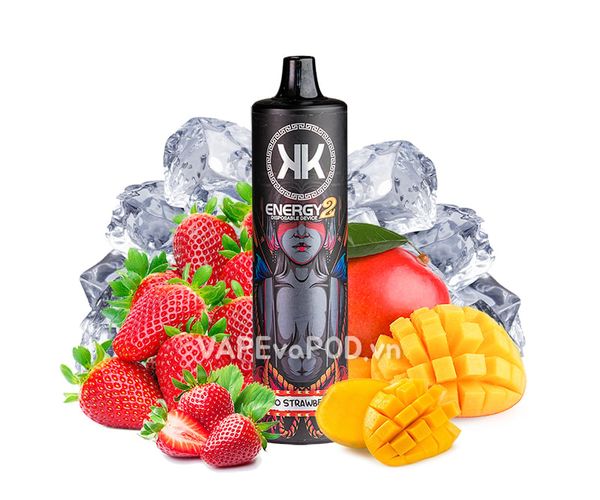 KK Energy 2 Mango Strawberry Ice 8000 Hơi - Pod 1 Lần 8000 Hơi