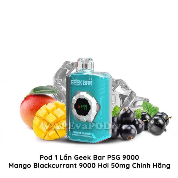 Geek Bar PSG 9000 Mango Blackcurrant - Pod 1 Lần 9000 Hơi