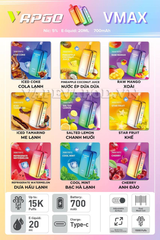 Vapgo Bar VMax Iced Coke - Pod 1 lần 15000 Hơi