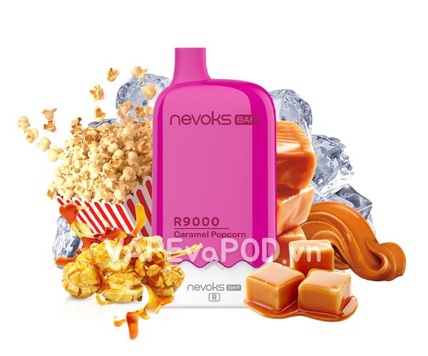 Nevoks Bar R9000 Caramel Popcorn - Pod 1 Lần 9000 Hơi