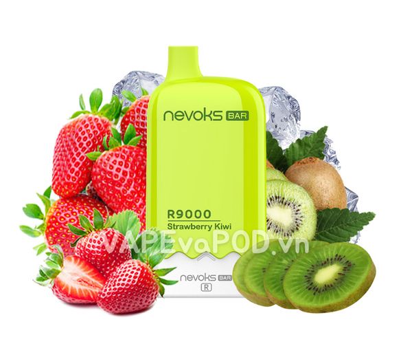 Nevoks Bar R9000 Strawberry Kiwi - Pod 1 Lần 9000 Hơi