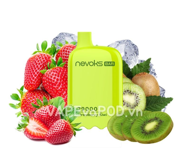 Nevoks Bar R9000 Strawberry Kiwi - Pod 1 Lần 9000 Hơi
