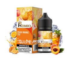 Romio King Ice Salt Peach Orange Tea - Tinh Dầu Pod
