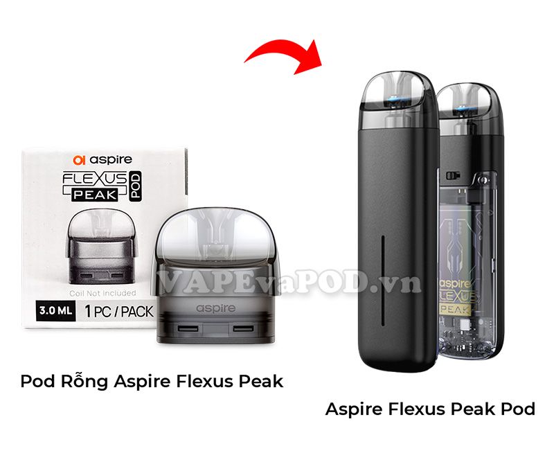 Pod Rỗng Aspire Flexus Peak Pod Chính Hãng