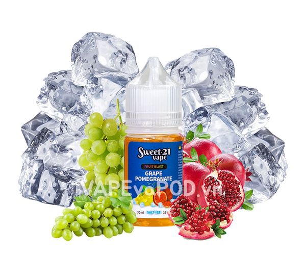 Sweet 21 Vape Fruit Blast Salt Grape Pomegranate 30ml - Tinh Dầu Pod