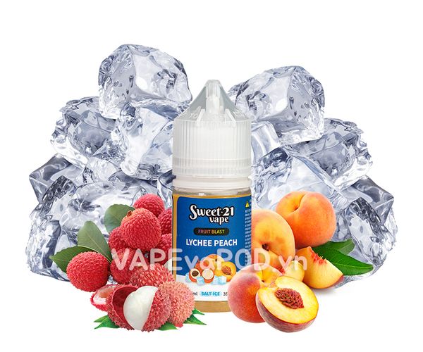 Sweet 21 Vape Fruit Blast Salt Lychee Peach 30ml - Tinh Dầu Pod