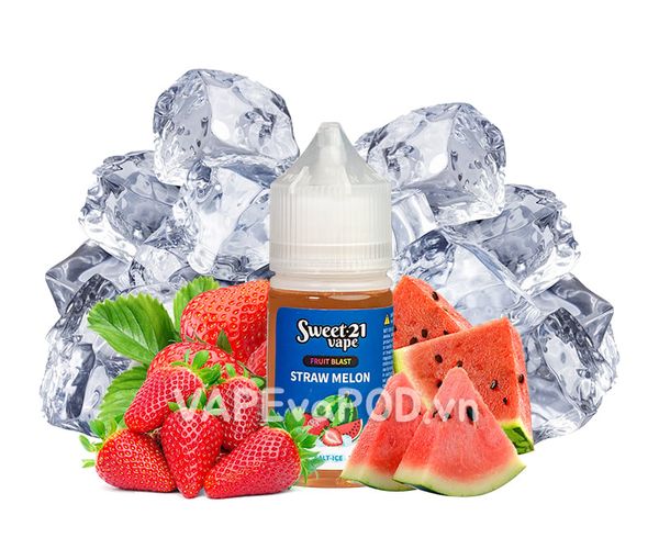 Sweet 21 Vape Fruit Blast Salt Straw Melon 30ml - Tinh Dầu Pod