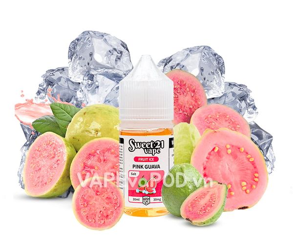 Sweet 21 Vape Fruity Ice Salt Pink Guava 30ml - Tinh Dầu Pod