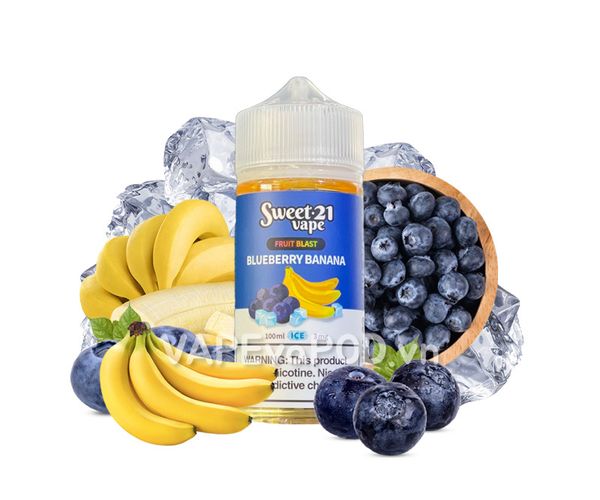 Sweet 21 Vape Fruit Blast Blueberry Banana 100ml - Tinh Dầu Vape