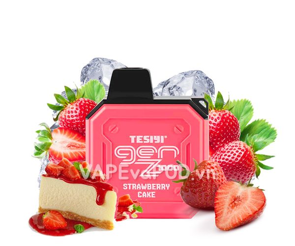 Tesiyi GenZ 1000 Strawberry Cake - Pod 1 Lần 1000 Hơi