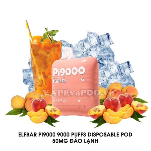 ElfBar Pi9000 Peach Ice  - Pod 1 Lần 9000 Hơi