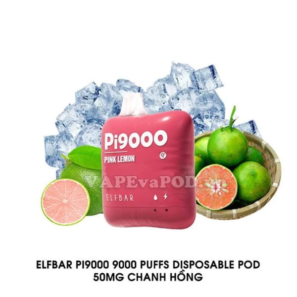 ElfBar Pi9000 Pink Lemon - Pod 1 Lần 9000 Hơi