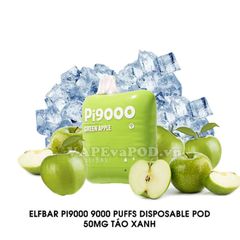 ElfBar Pi9000 Green Apple - Pod 1 Lần 9000 Hơi