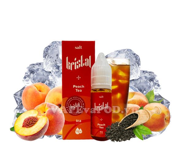 Kardinal Kristal Salt Peach Tea - 15ml Tinh Dầu Vape Pod Salt Nic