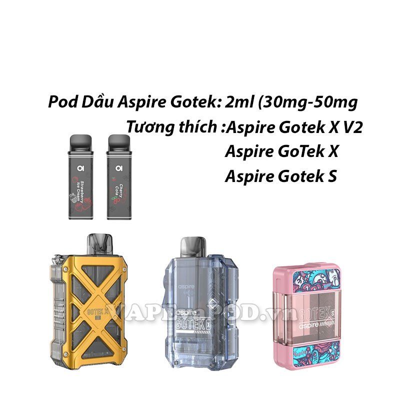 Pod Dầu Aspire Gotek Oolong Tea Raspberry Chính Hãng