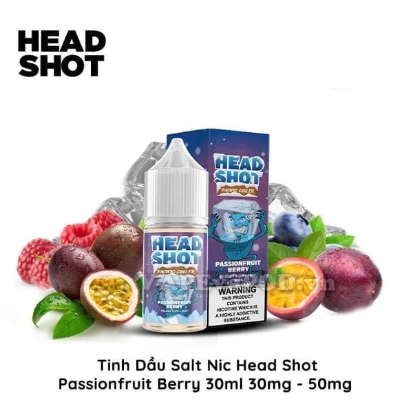 Head Shot Passion Fruit Berry 30ml - Tinh Dầu Vape Pod Salt Nic