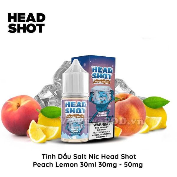 Head Shot Peach Lemon 30ml - Tinh Dầu Vape Pod Salt Nic