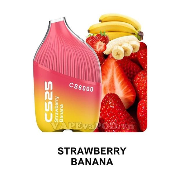 CS25 CS8000 Strawberry Banana - Vape Pod 1 Lần 8000 Hơi