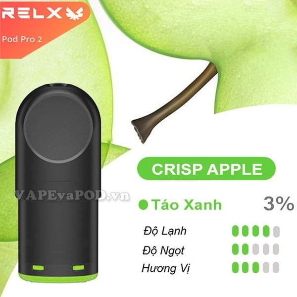 Pod Dầu RELX Pod Pro 2 Crisp Apple Chính Hãng