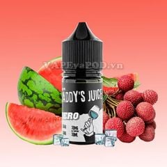 Daddy's Juice Zero Salt Watermelon Lychee 30ml - Tinh Dầu Vape Pod Salt Nic