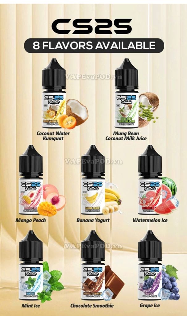 CS25 Salt Mango Peach 30ml - Tinh Dầu Vape Pod Salt Nic