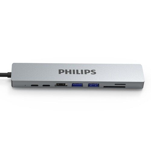  Hub Philips SWV6118G 8in1 USB-C to HDMI+USB*2+PD+RJ45+SD+TF 