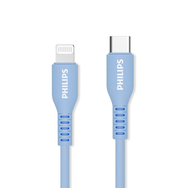  Cáp sạc Philips DLC8631 Type C to Lightning, Chuẩn MFI, 1.2M 