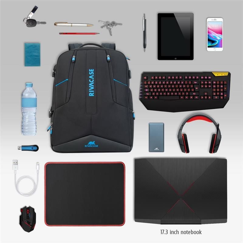  Ba lô Gaming 30L Rivacase 7860 dành cho Laptop 17.3inch 