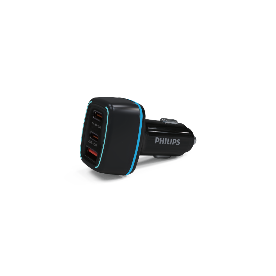  Tẩu sạc Philips DLP2557 Max 65W 2PD+1QC dùng trên ô tô 