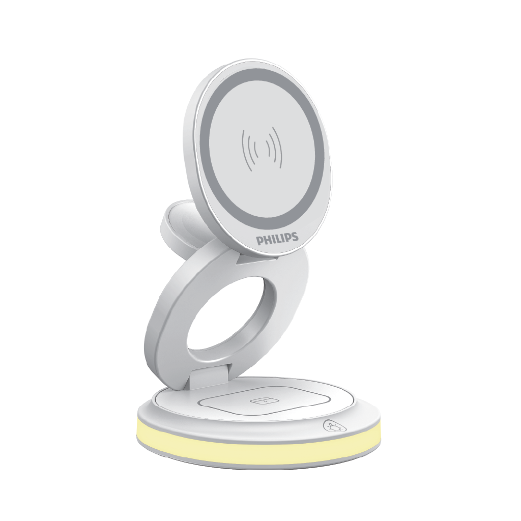  Đế sạc không dây 3 trong 1 Philips DLP9510FB Max 15W 