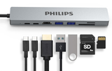  Hub Philips SWV6118G 8in1 USB-C to HDMI+USB*2+PD+RJ45+SD+TF 